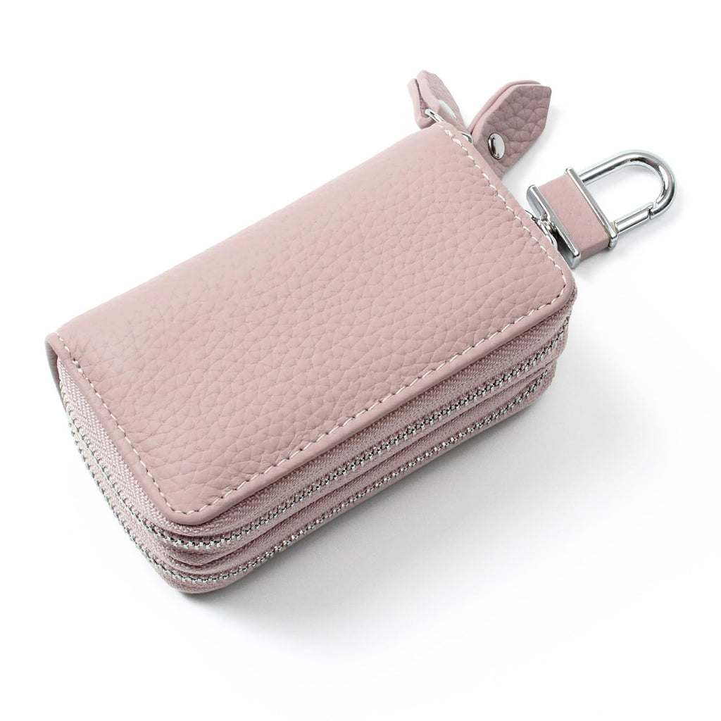 スマートキーケース 2個収納 ダブルファスナー 2個 ケース 本革 革 キーケース スマートキー レディース メンズ