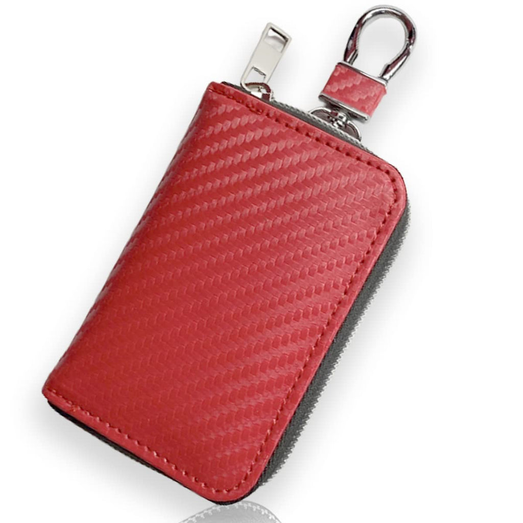 スマートキーケース 2個収納 ダブルファスナー 2個 ケース 本革 革 キーケース スマートキー レディース メンズ