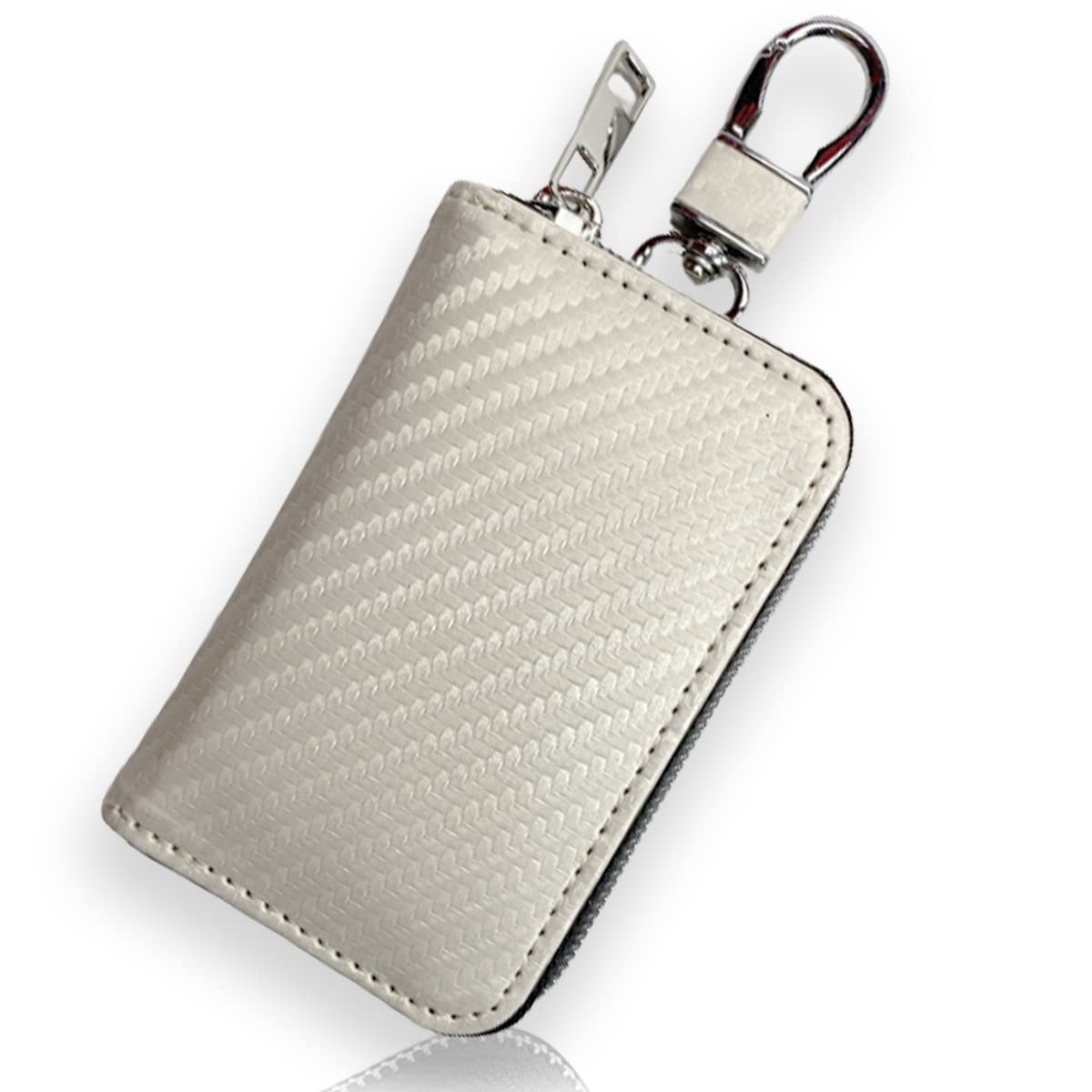 スマートキーケース 2個収納 ダブルファスナー 2個 ケース 本革 革 キーケース スマートキー レディース メンズ